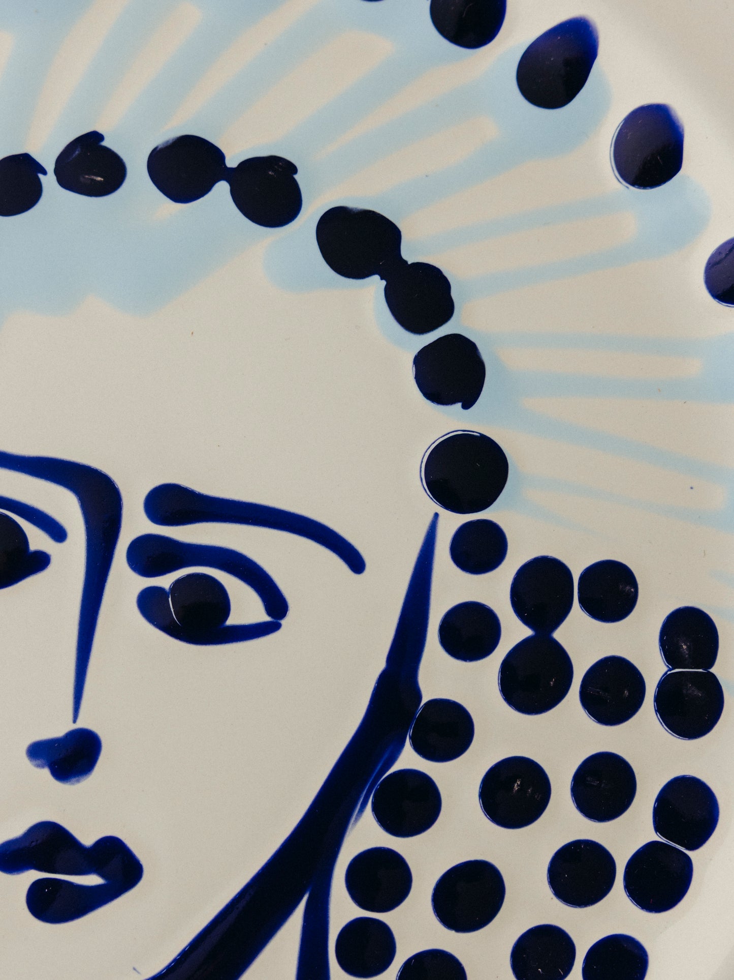 Ceramic Face Dinner Plate, No. 06