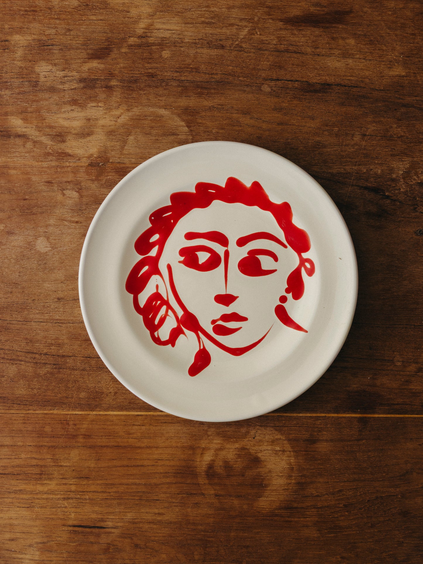 Ceramic Face Fruit Plate, No. 01