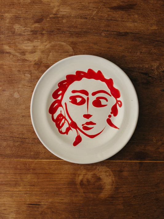 Ceramic Face Fruit Plate, No. 01