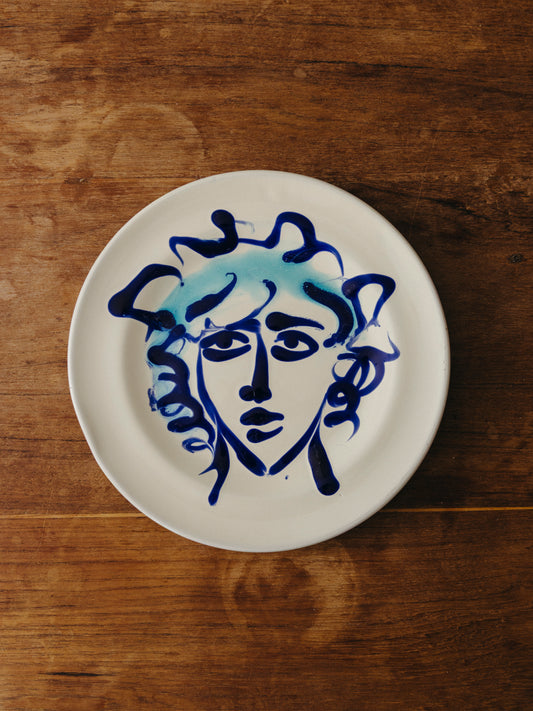 Ceramic Face Fruit Plate, No. 04