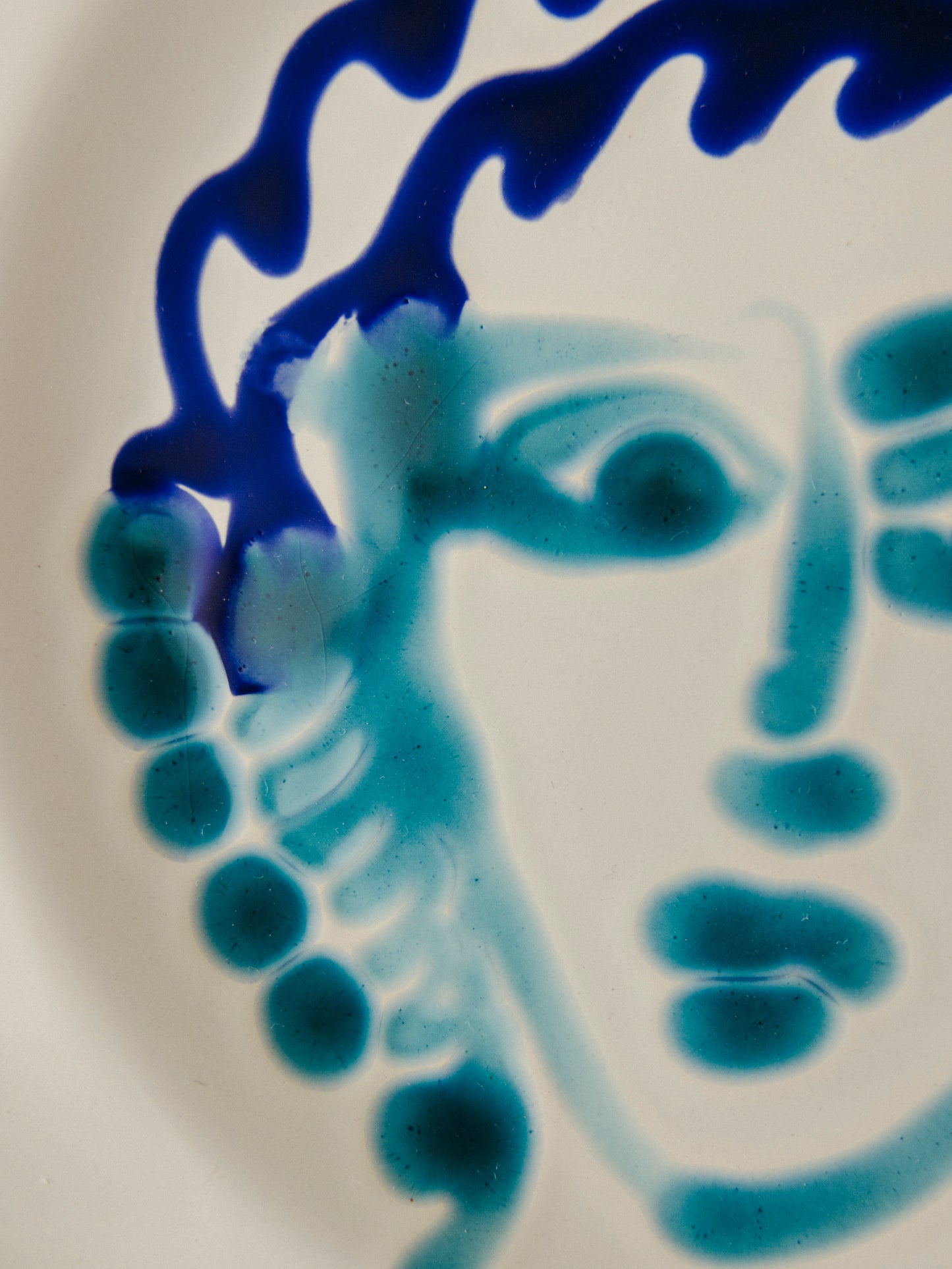 Ceramic Face Fruit Plate, No. 05