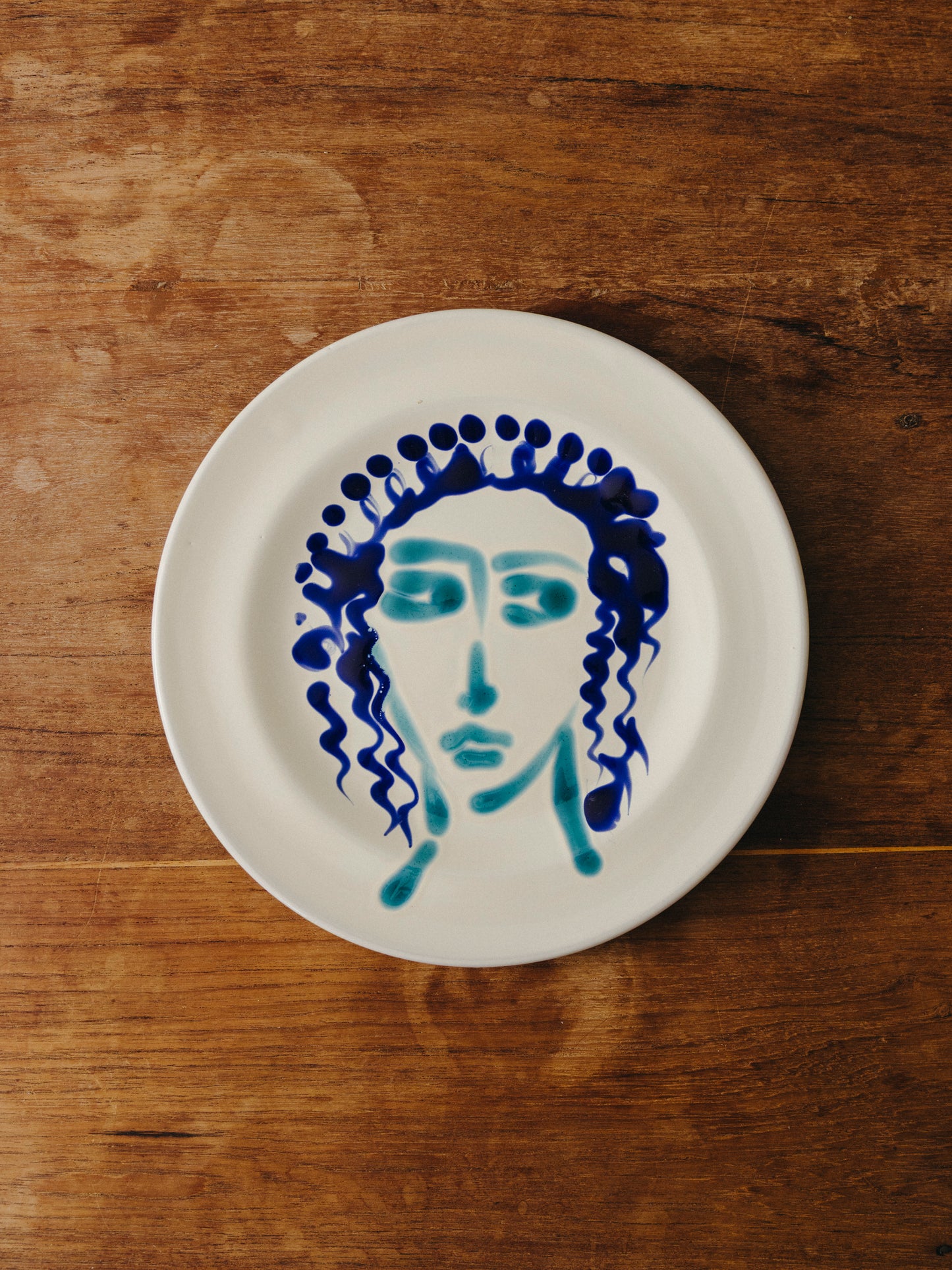 Ceramic Face Fruit Plate, No. 06