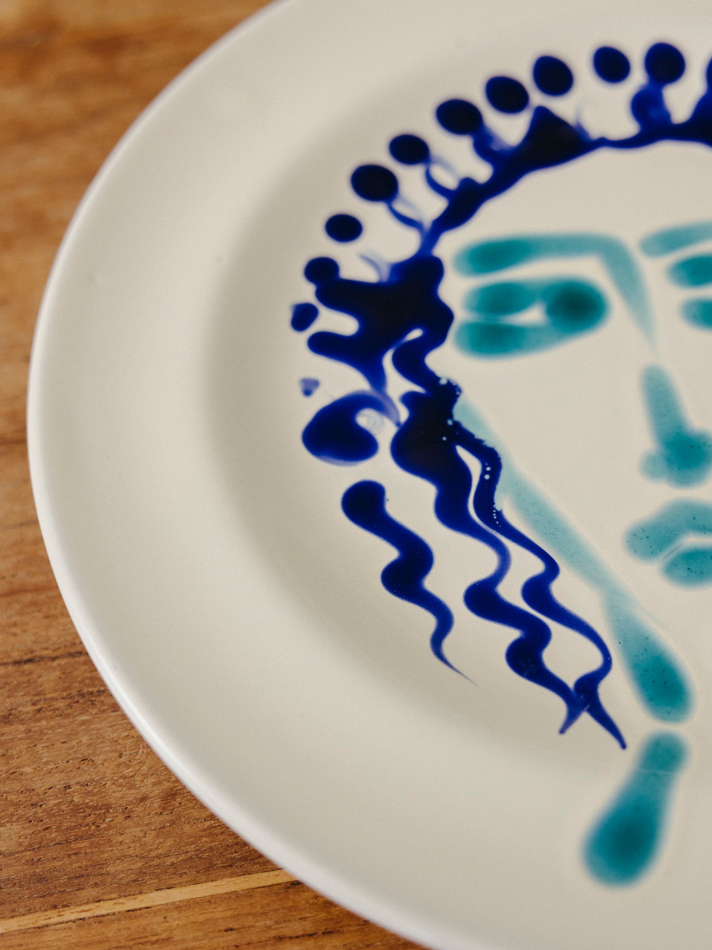 Ceramic Face Fruit Plate, No. 06