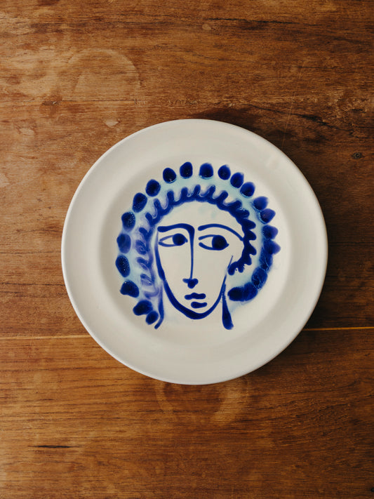 Ceramic Face Fruit Plate, No. 07
