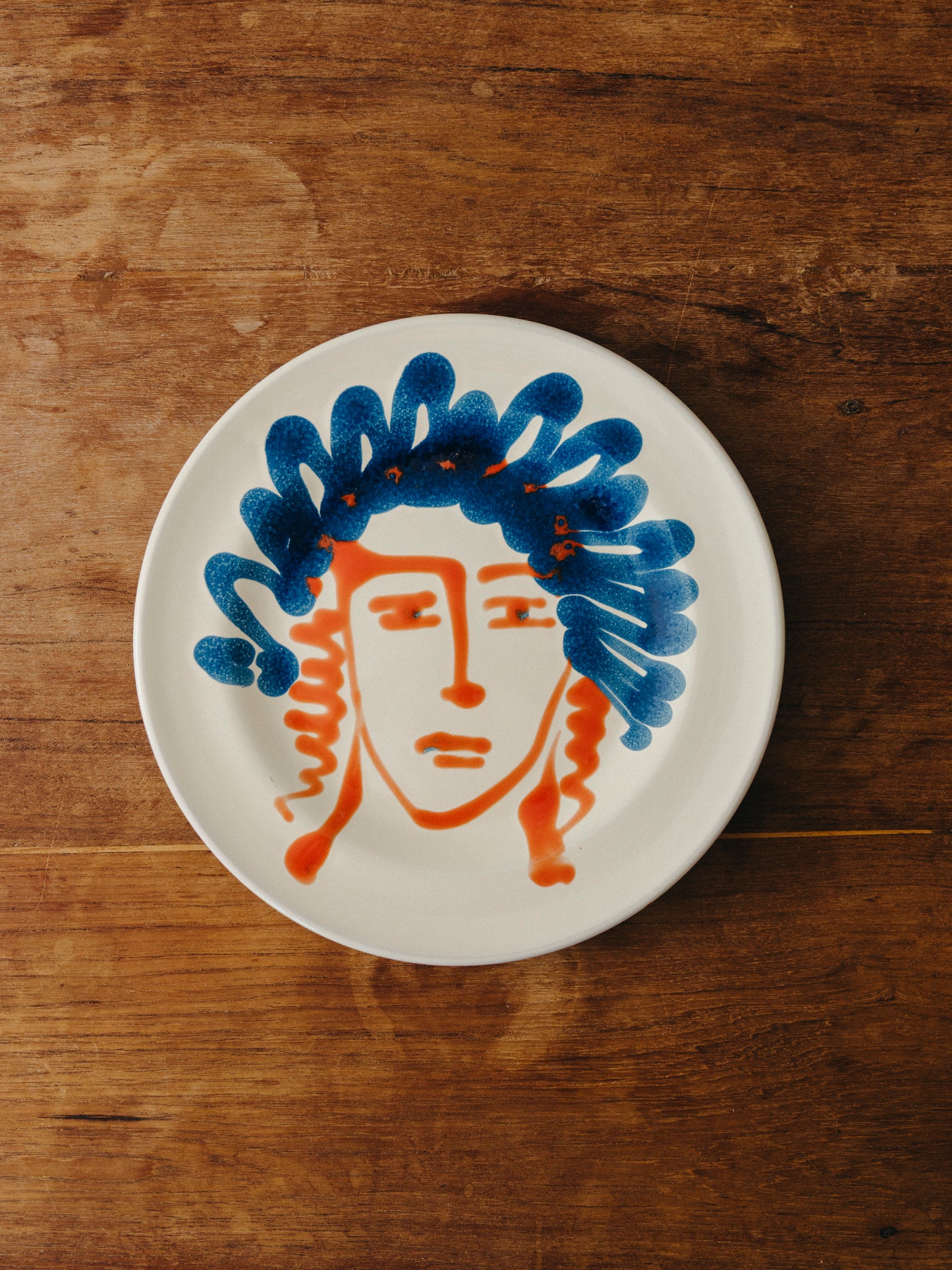 Ceramic Face Fruit Plate, No. 08
