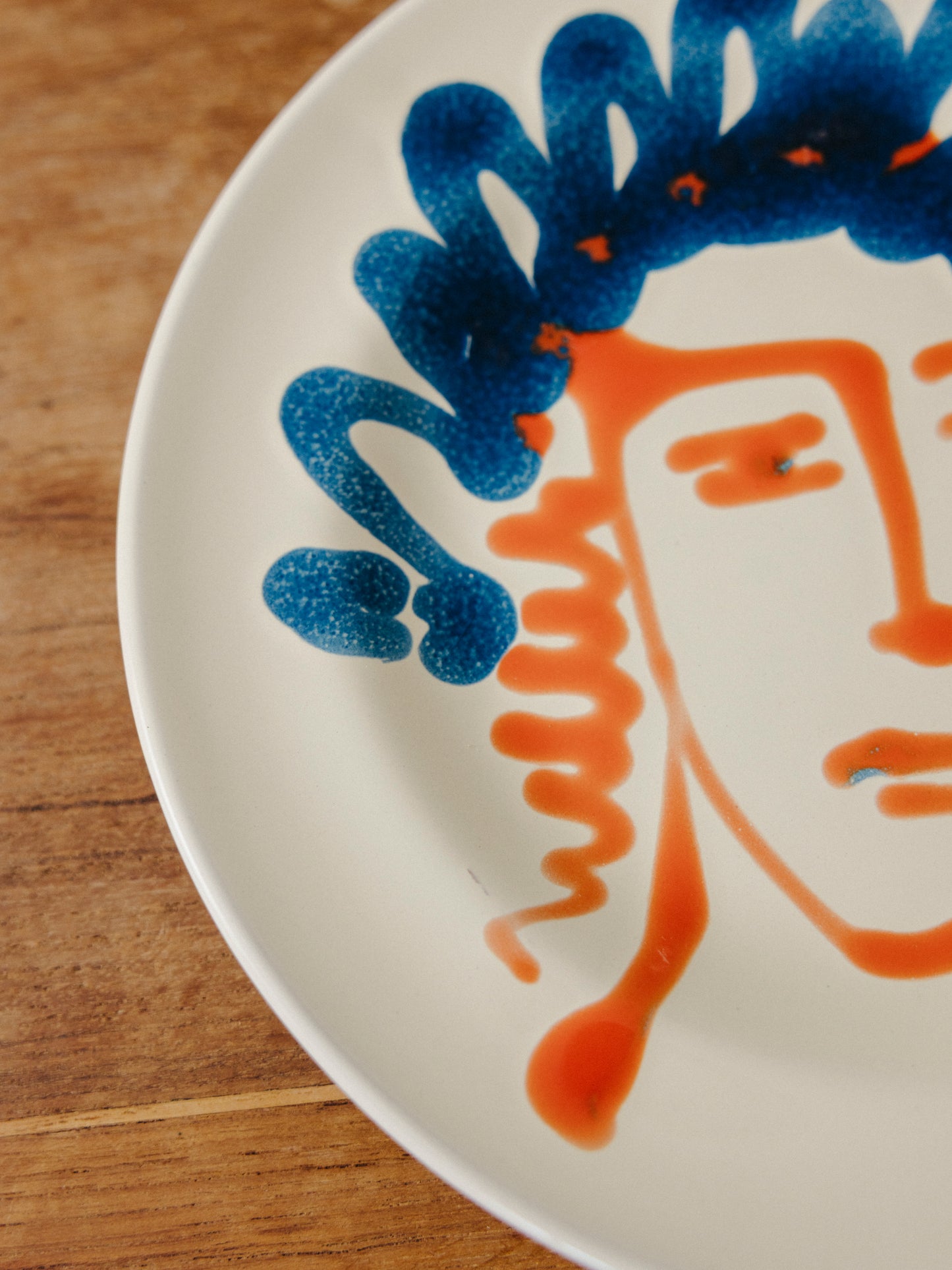 Ceramic Face Fruit Plate, No. 08
