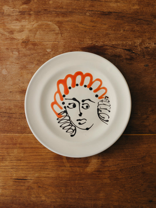 Ceramic Face Fruit Plate, No. 09