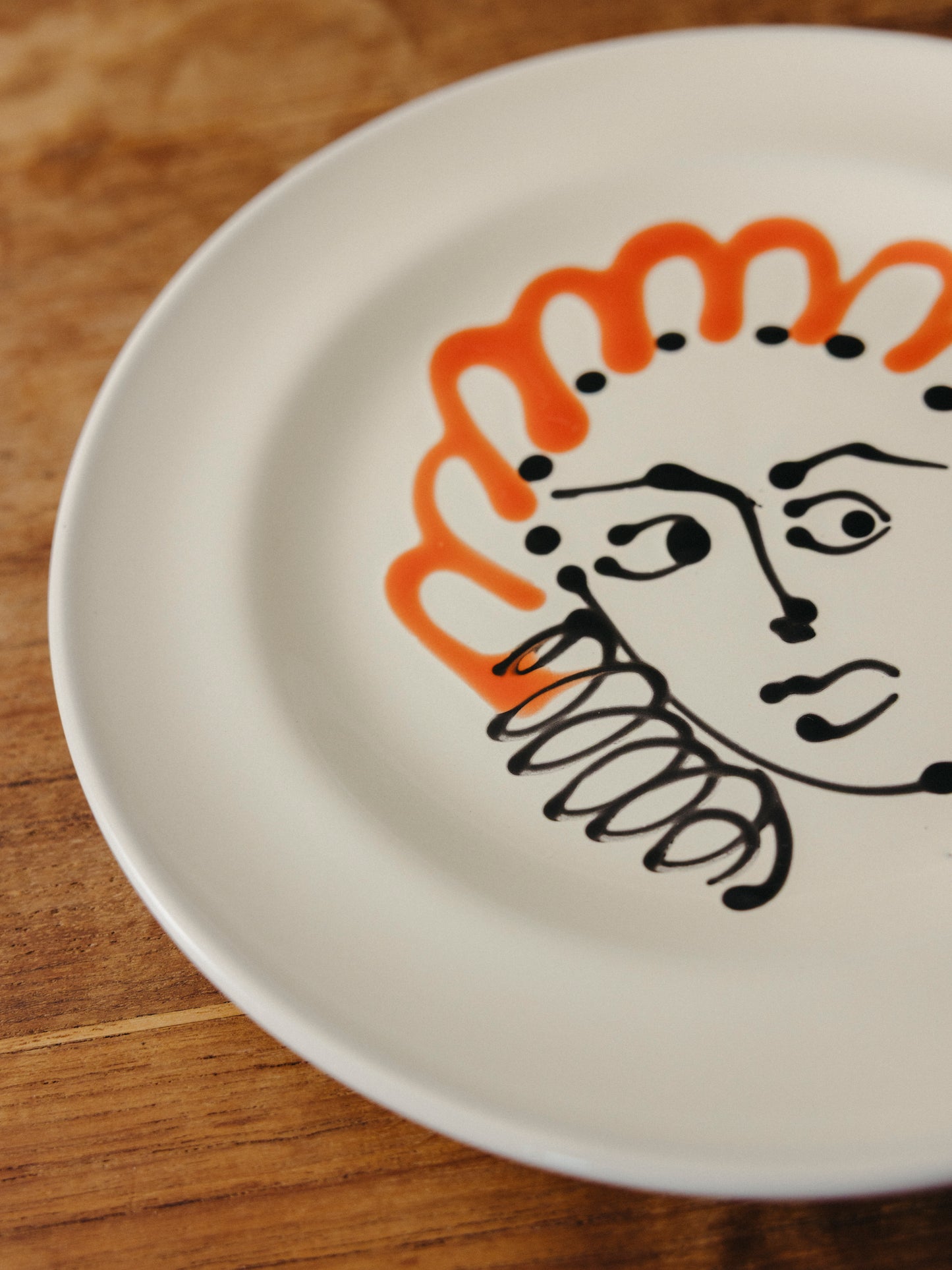 Ceramic Face Fruit Plate, No. 09