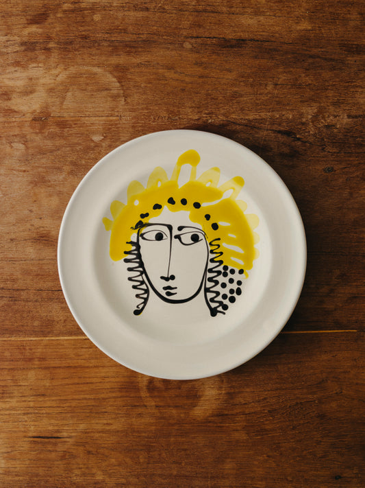 Ceramic Face Fruit Plate, No. 10
