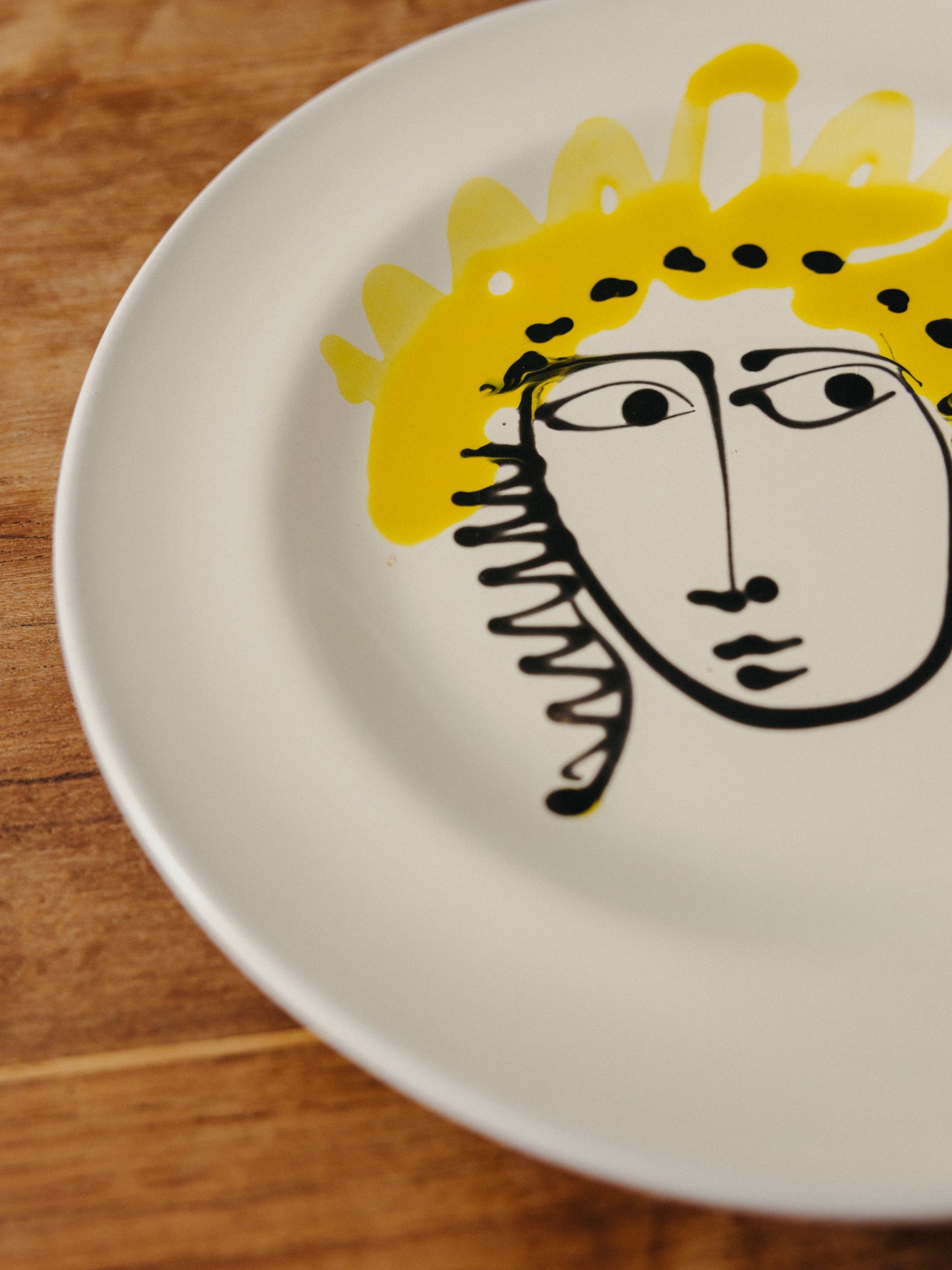 Ceramic Face Fruit Plate, No. 10