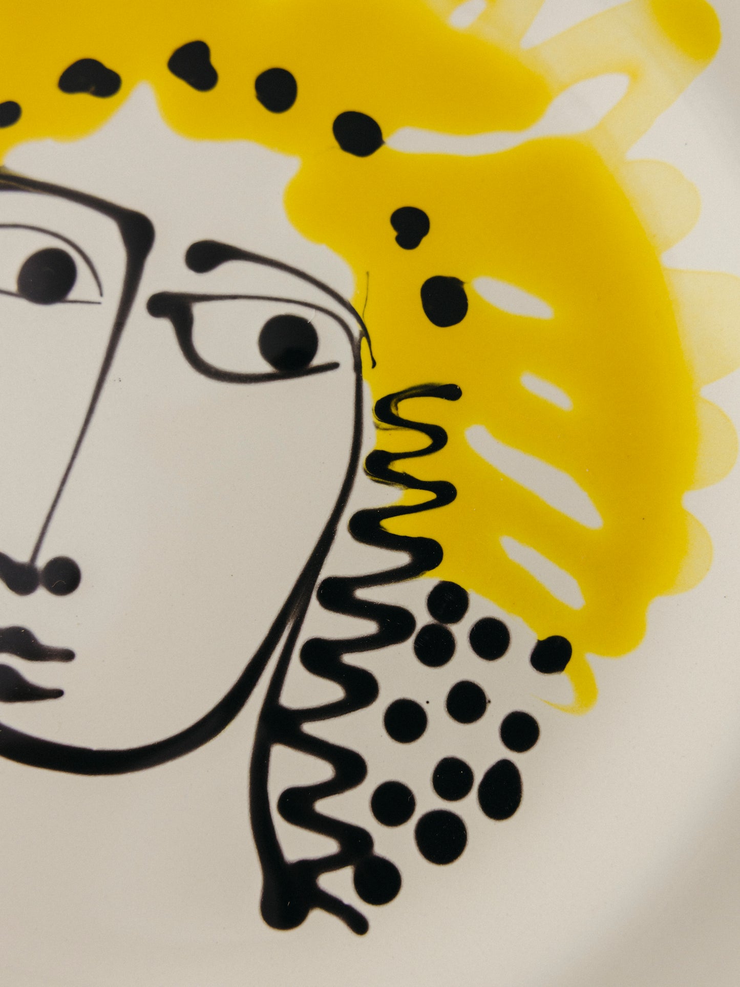 Ceramic Face Fruit Plate, No. 10