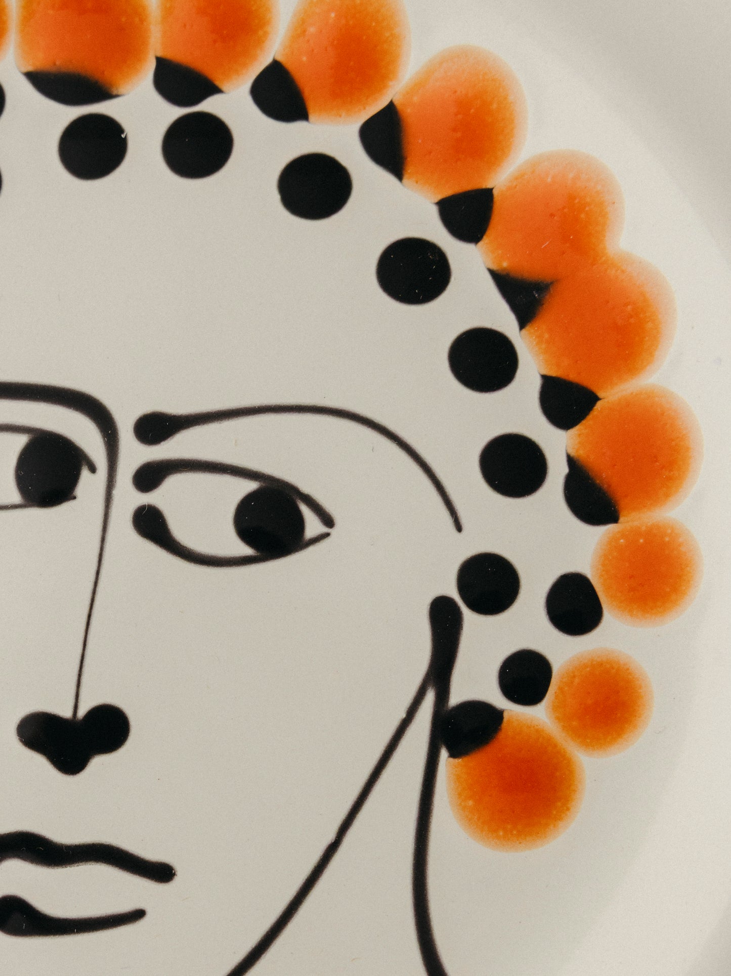 Ceramic Face Fruit Plate, No. 11