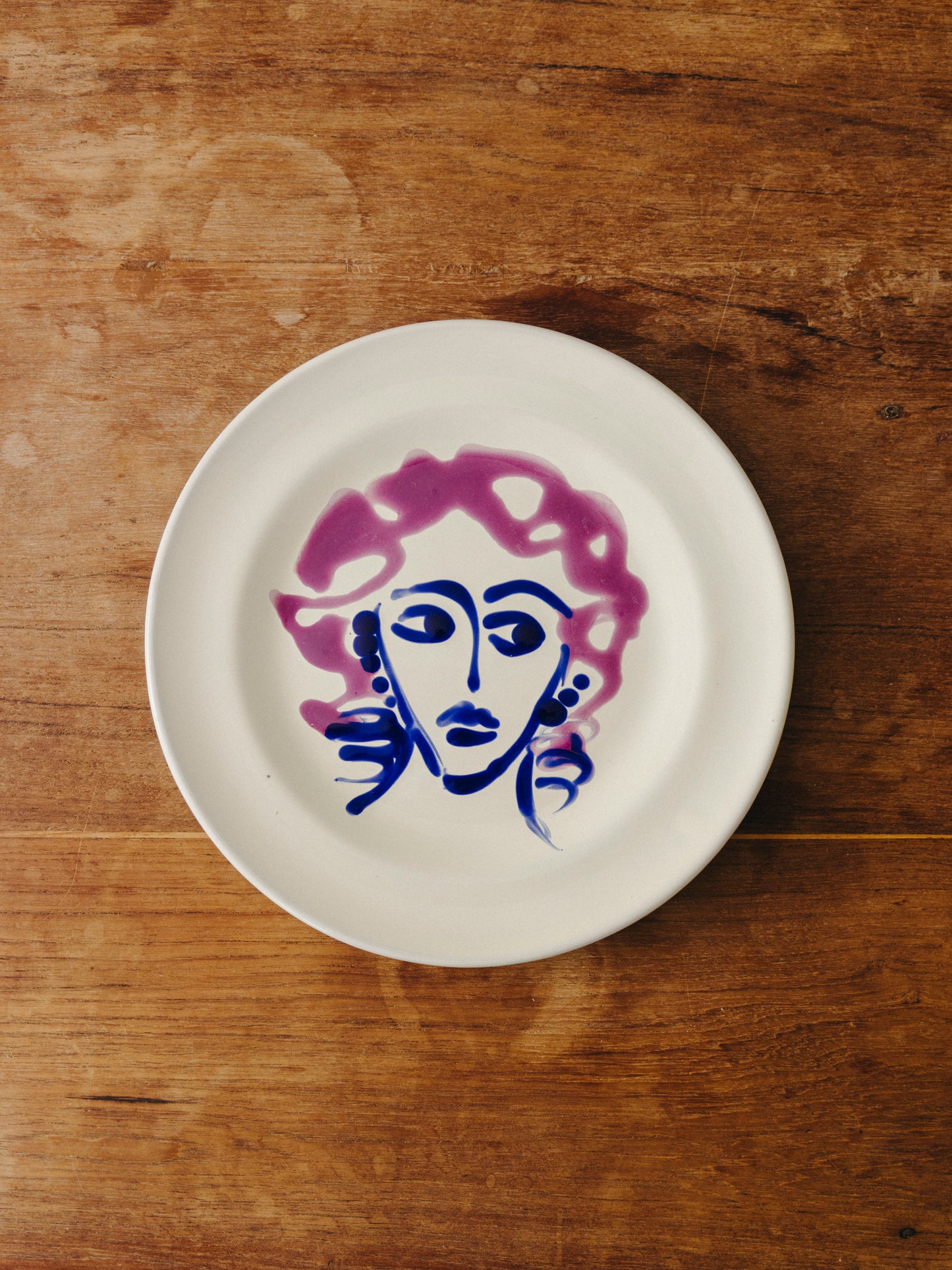 Ceramic Face Fruit Plate, No. 14
