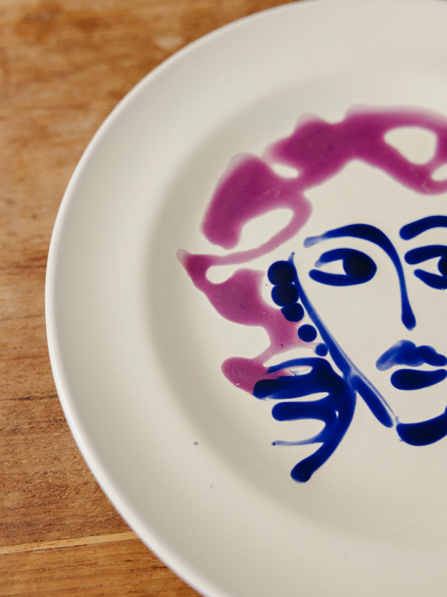 Ceramic Face Fruit Plate, No. 14