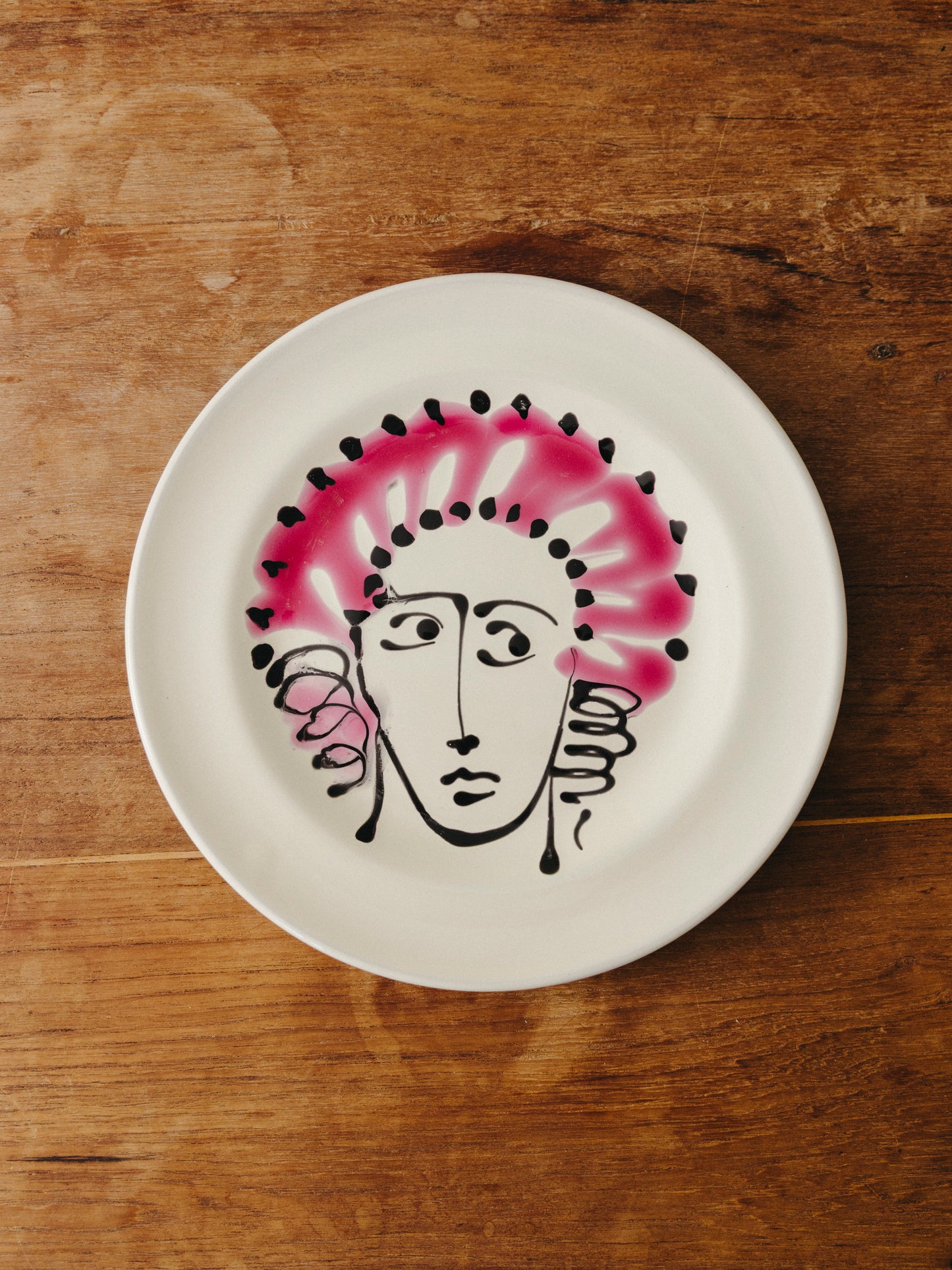 Ceramic Face Fruit Plate, No. 15