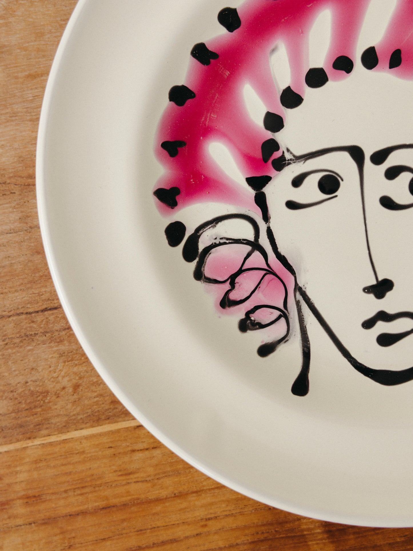 Ceramic Face Fruit Plate, No. 15