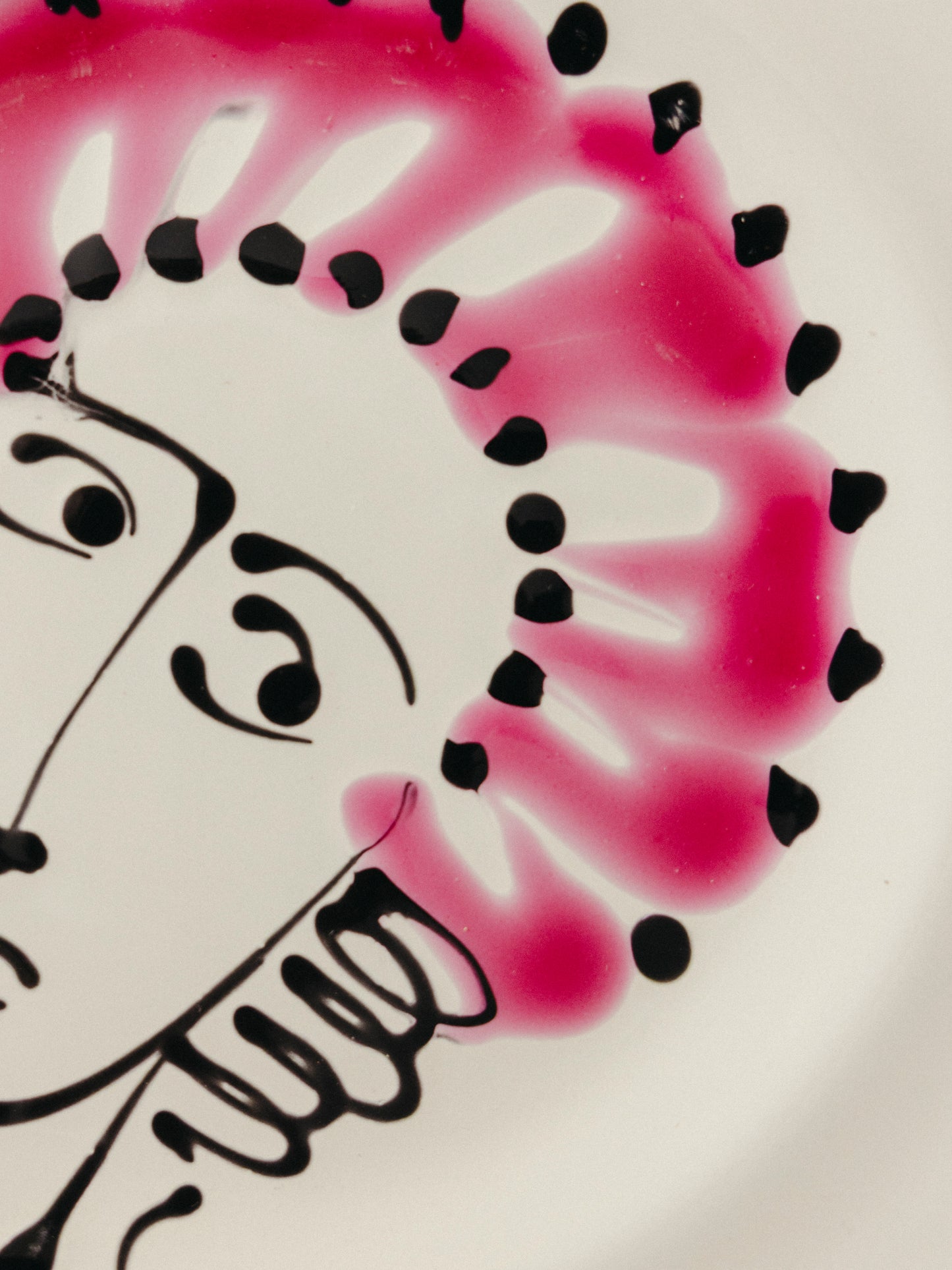 Ceramic Face Fruit Plate, No. 15