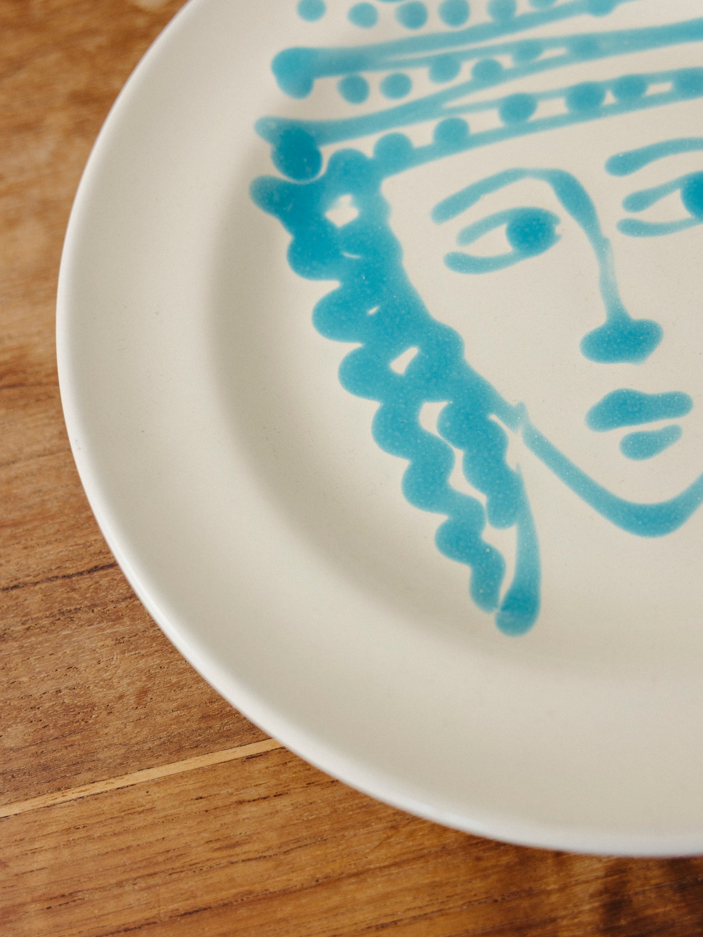 Ceramic Face Fruit Plate, No. 16