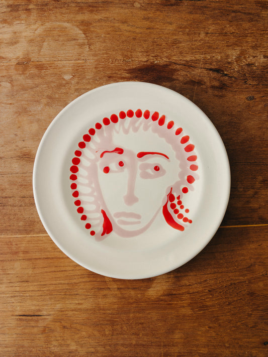 Ceramic Face Fruit Plate, No. 17