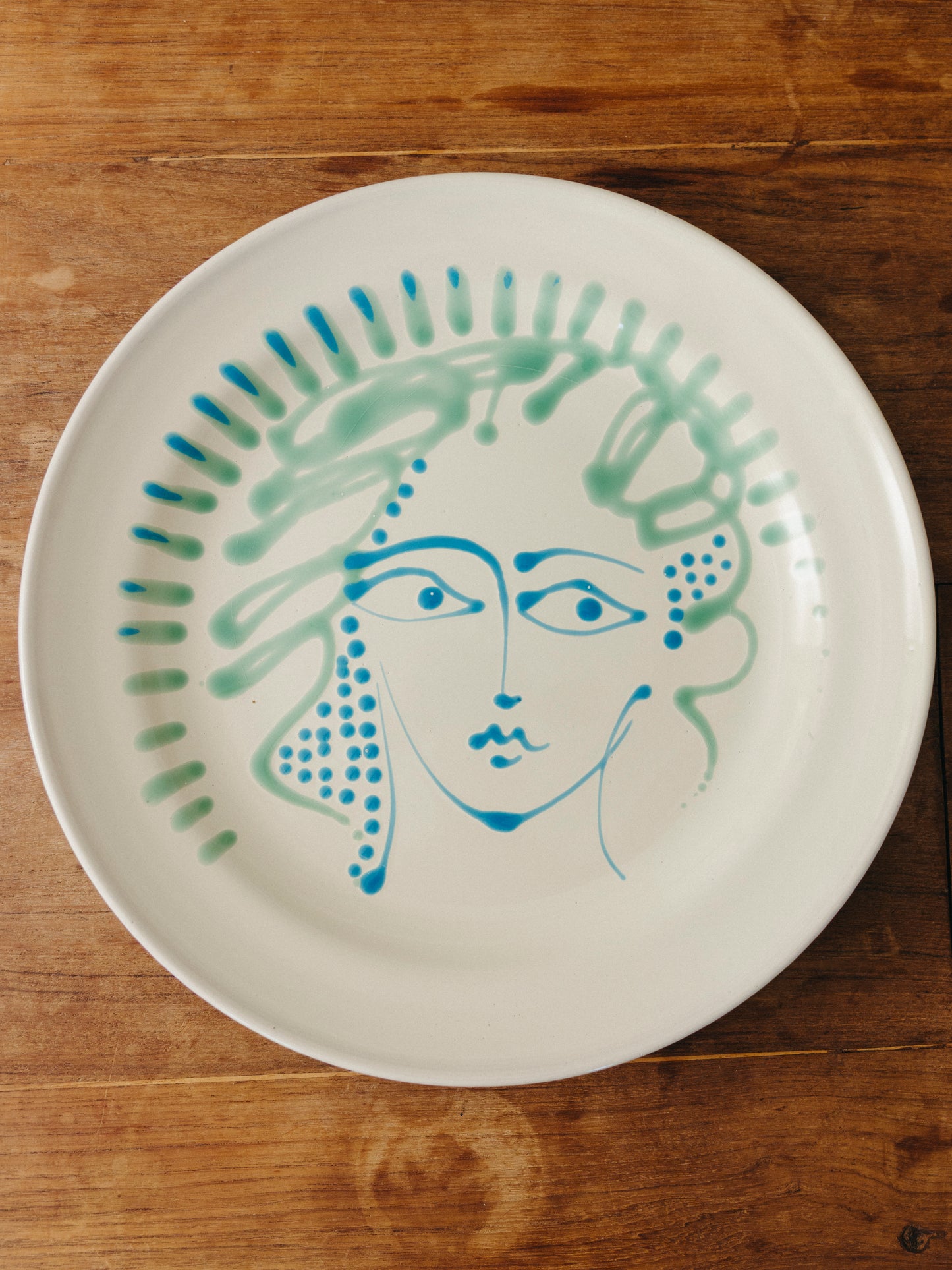 Ceramic Face Serving Plate, No. 01