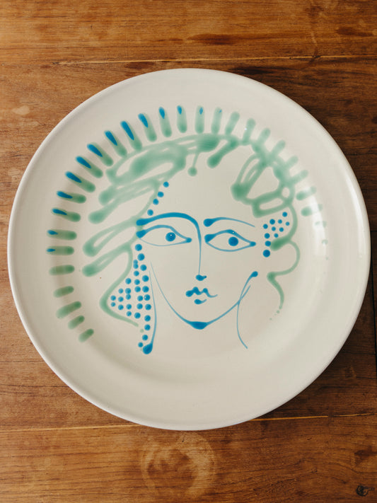 Ceramic Face Serving Plate, No. 01