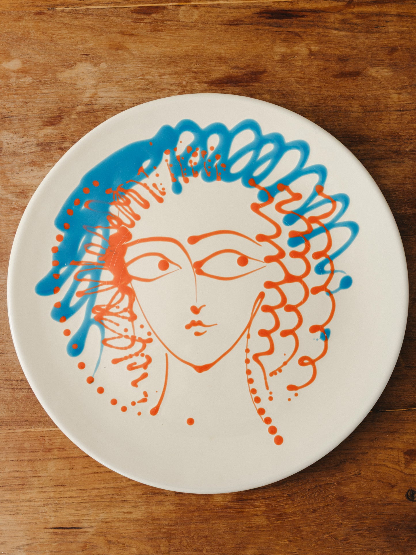 Ceramic Face Cake Plate, No. 02