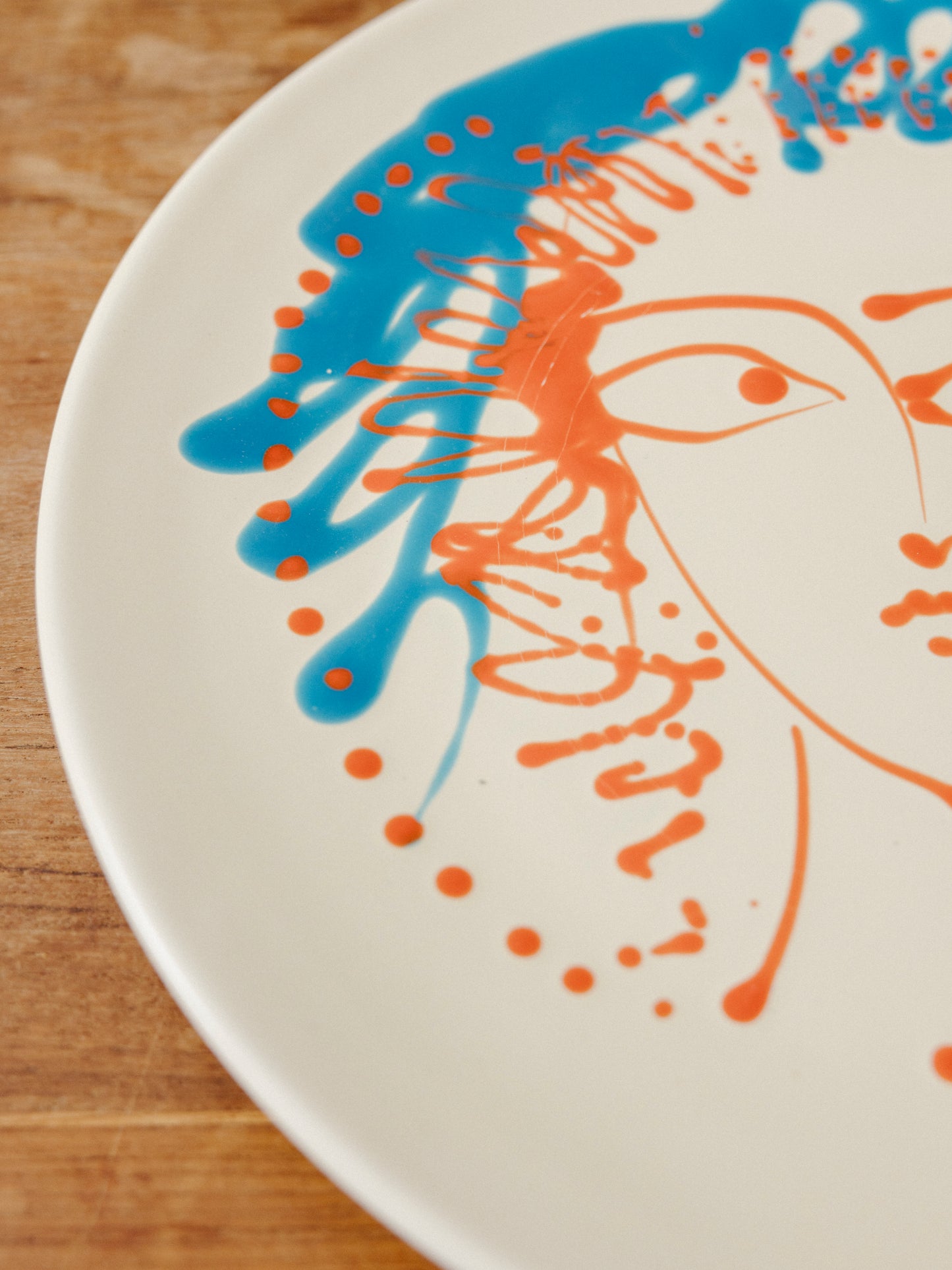 Ceramic Face Cake Plate, No. 02