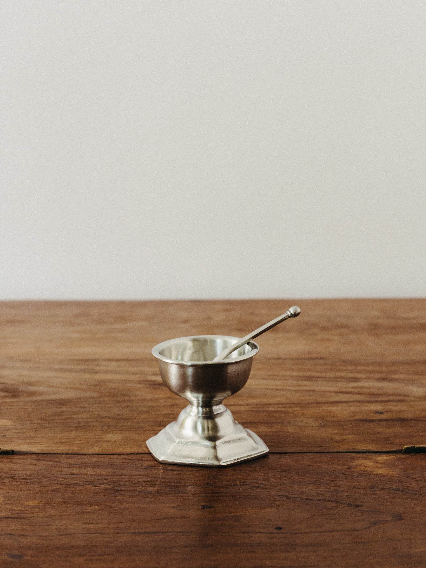 Footed Salt Cellar with Spoon