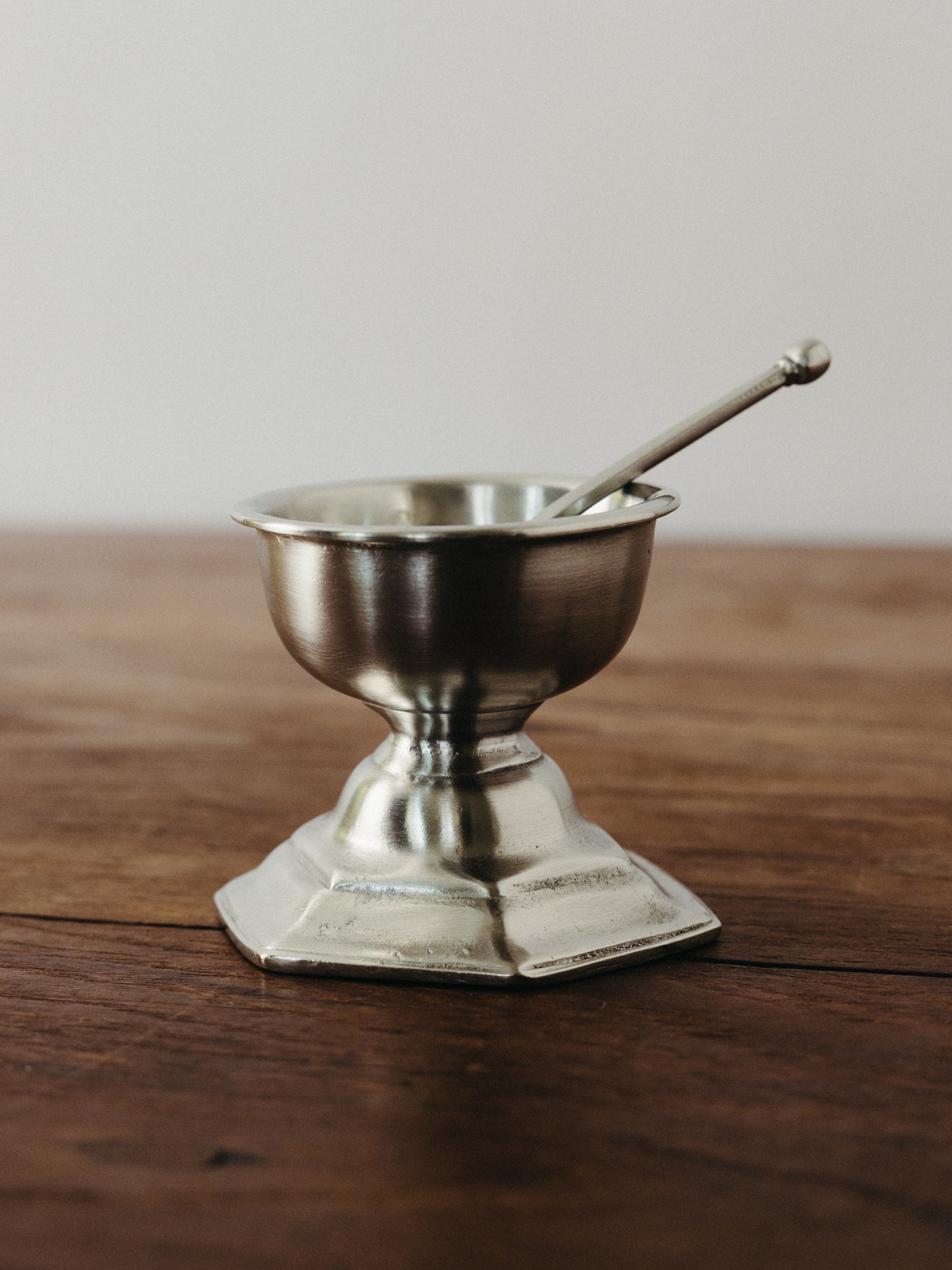 Footed Salt Cellar with Spoon