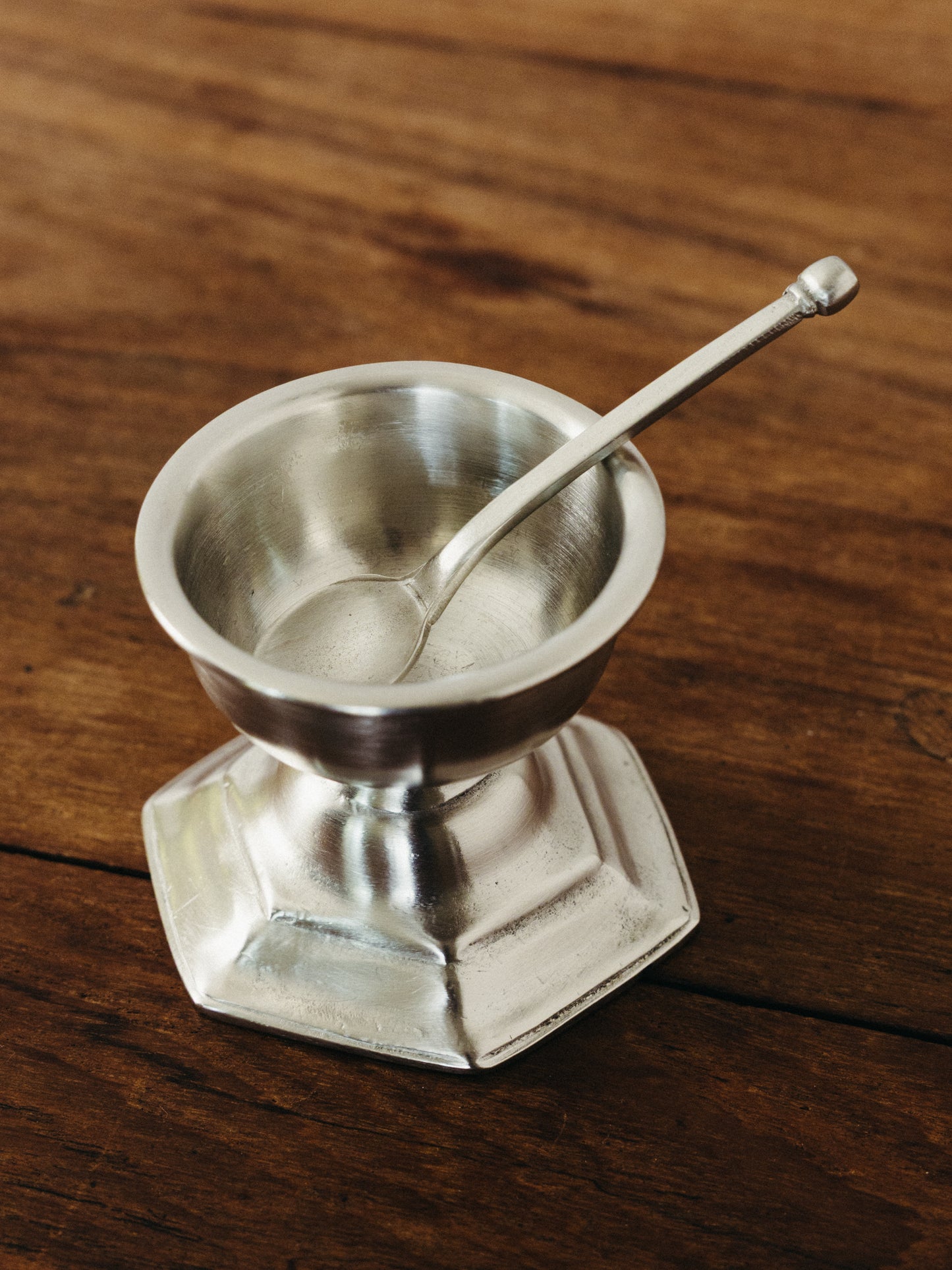 Footed Salt Cellar with Spoon