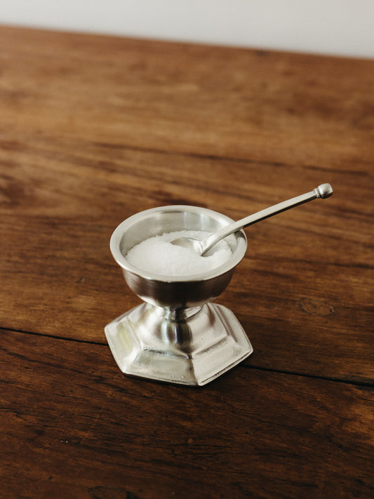 Footed Salt Cellar with Spoon