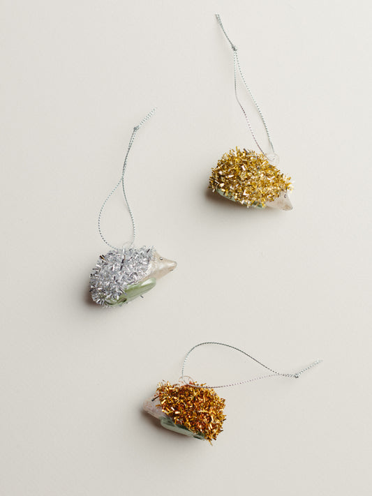 Metallic Hedgehog Ornament