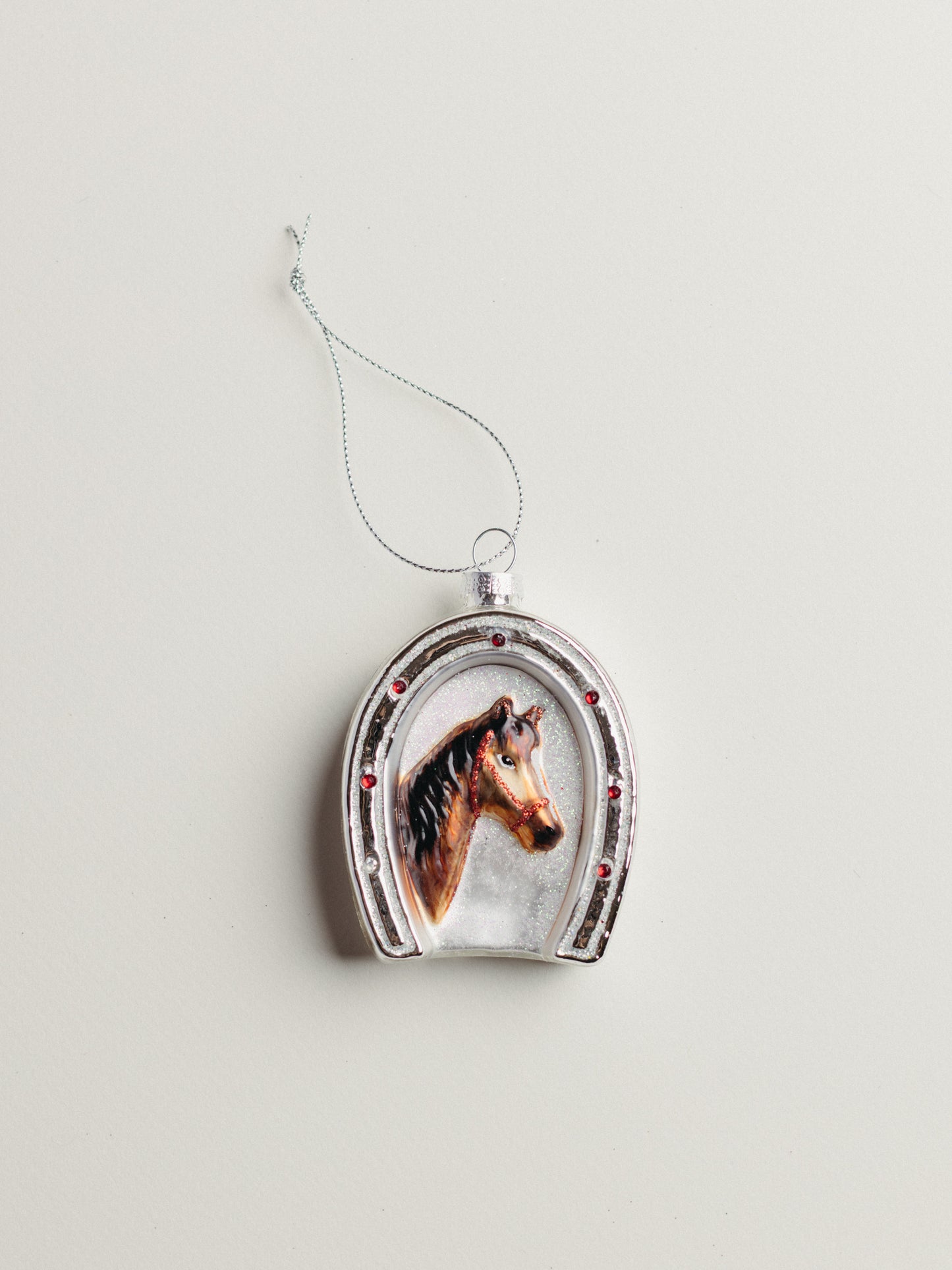Horse And Horseshoe Ornament