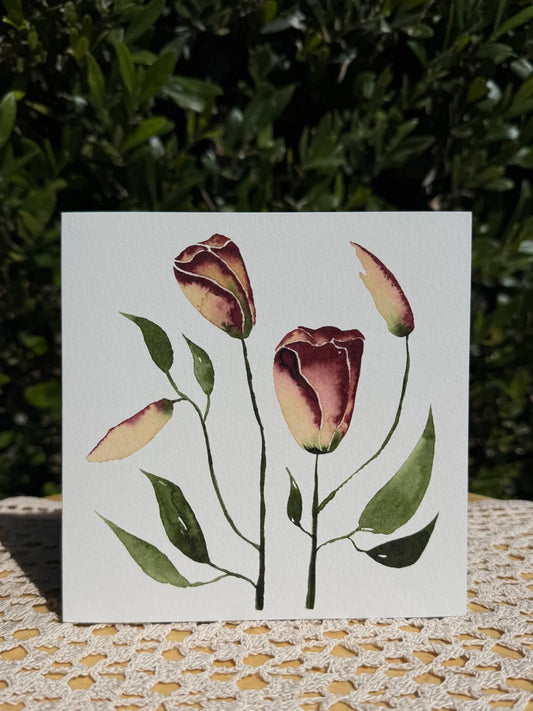 Dusty Lisianthus Greeting Card