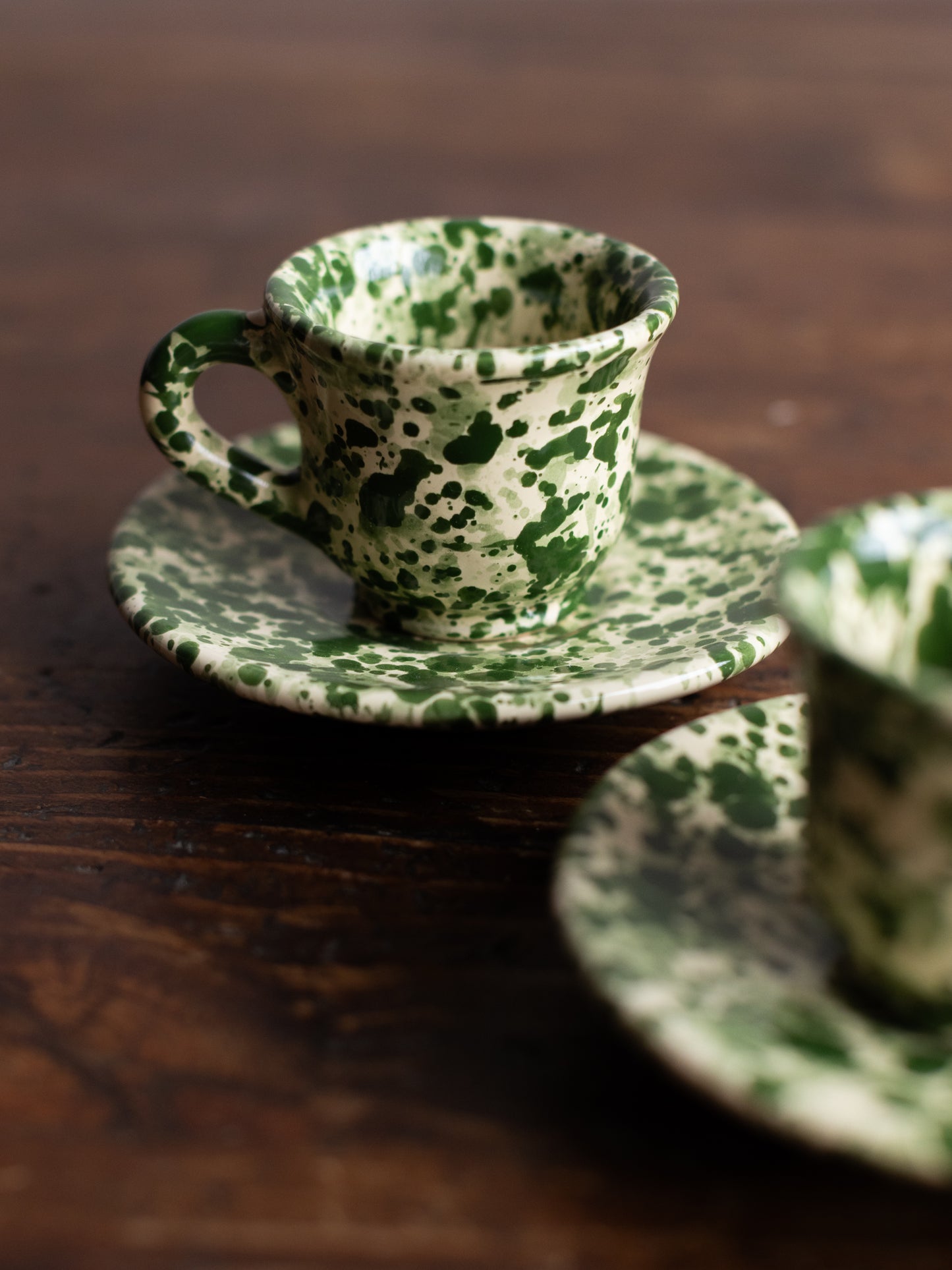 Ceramic Espresso Cup and Saucer Set
