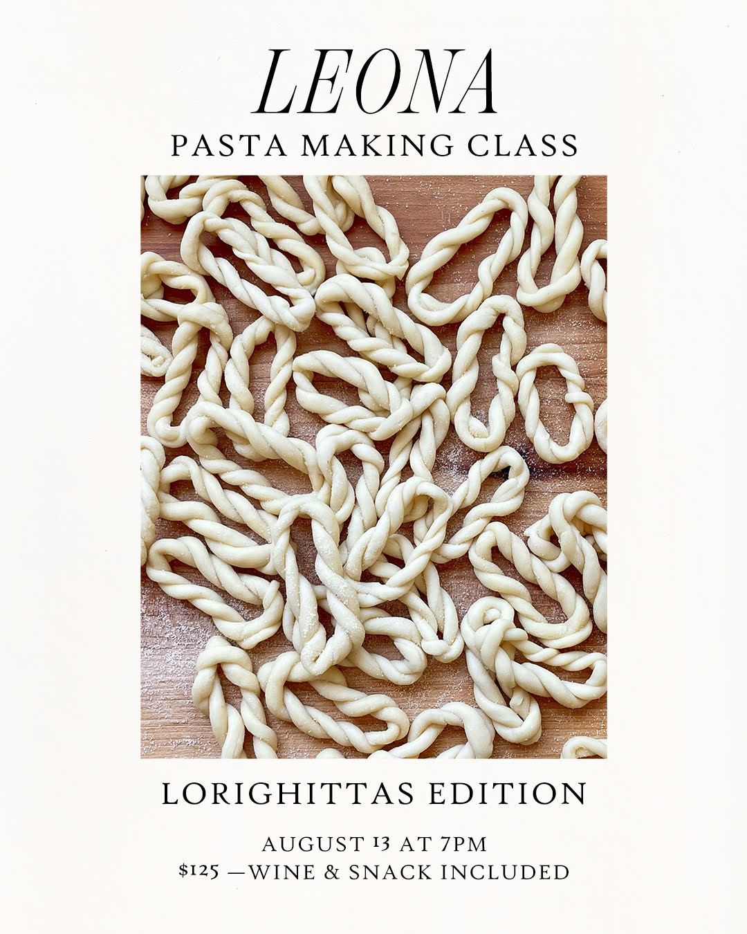 Leona Pasta Making Class