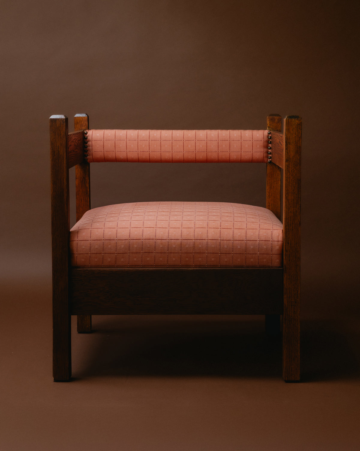 Oak Mission Cube Chair