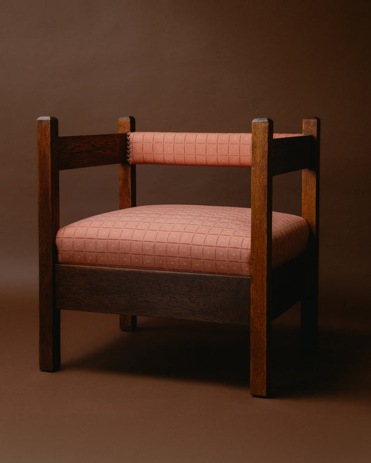 Oak Mission Cube Chair