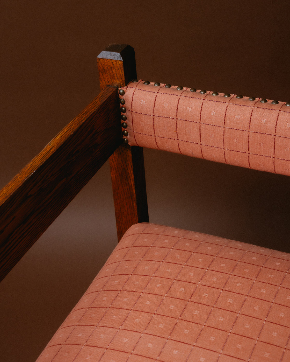 Oak Mission Cube Chair