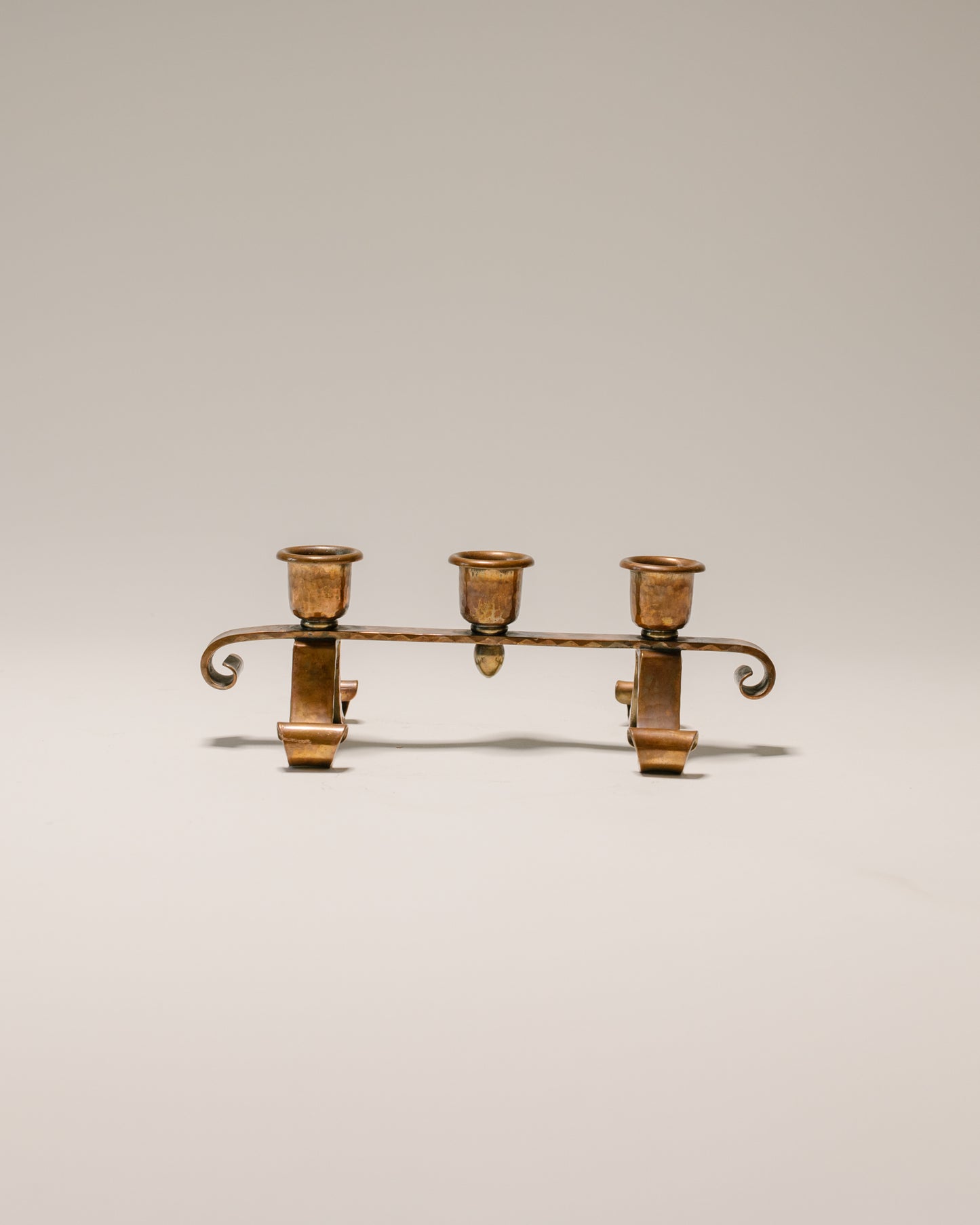 Roycroft Hammered Copper Candelabra