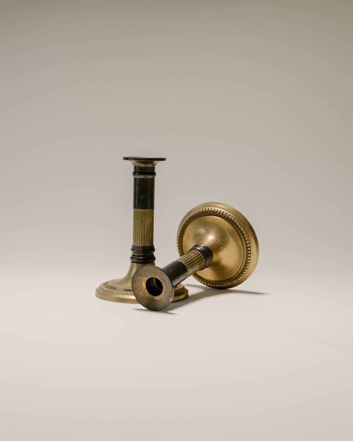 Brass Candlestick Holders, Pair