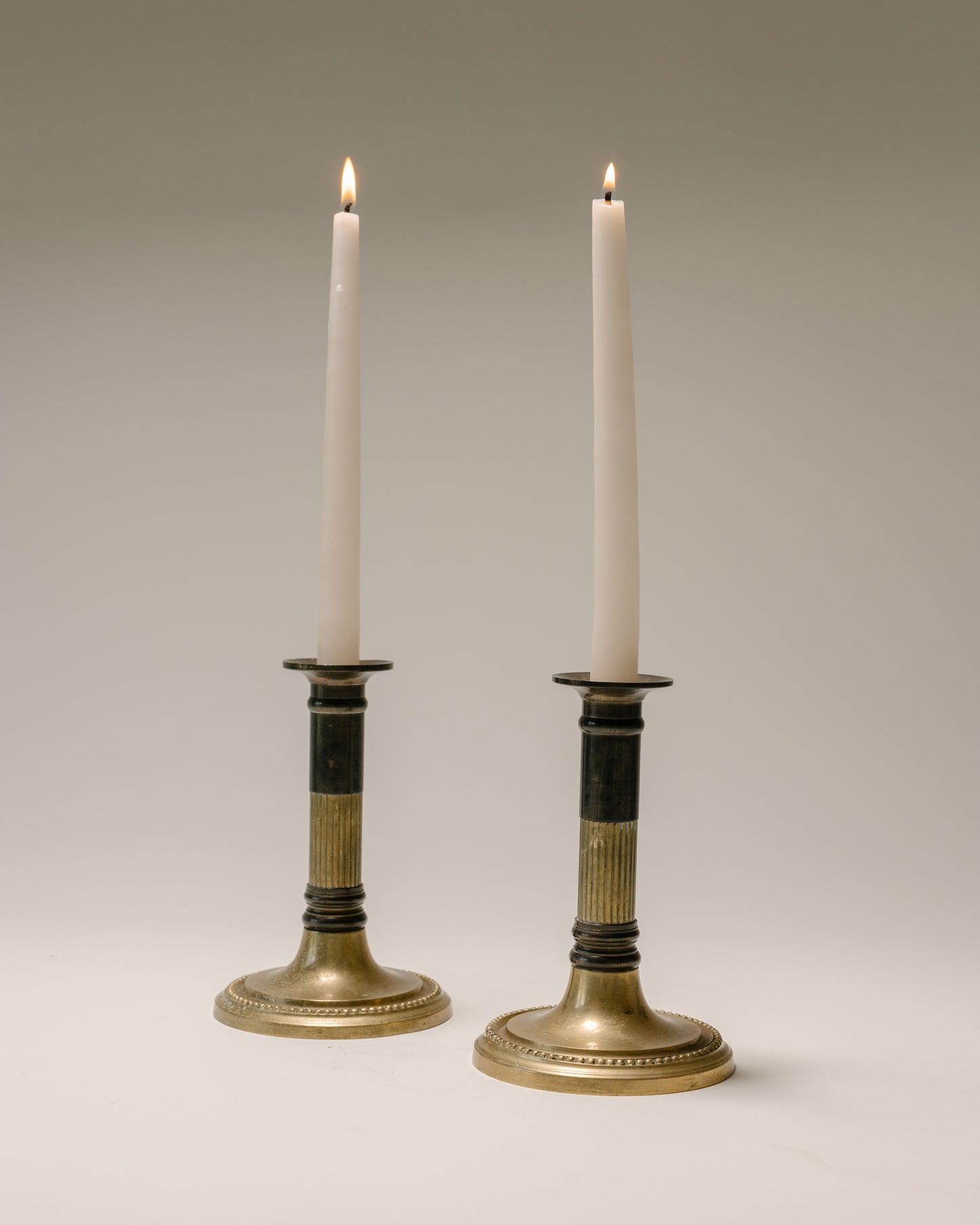 Brass Candlestick Holders, Pair