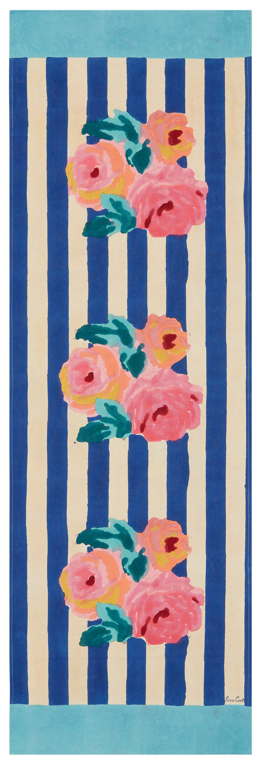 Lisa Corti Nizam Stripes Blue Natural Runner