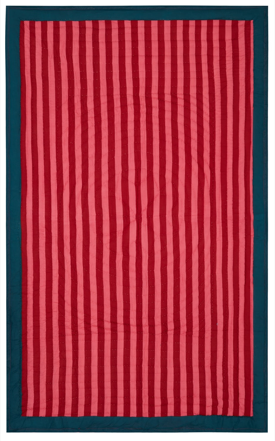 Lisa Corti Nizam Stripes Green Natural Junior Quilt