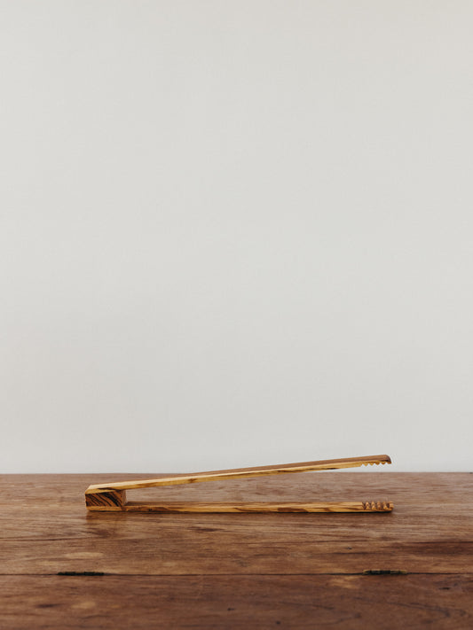 Olive Wood Steak Tongs
