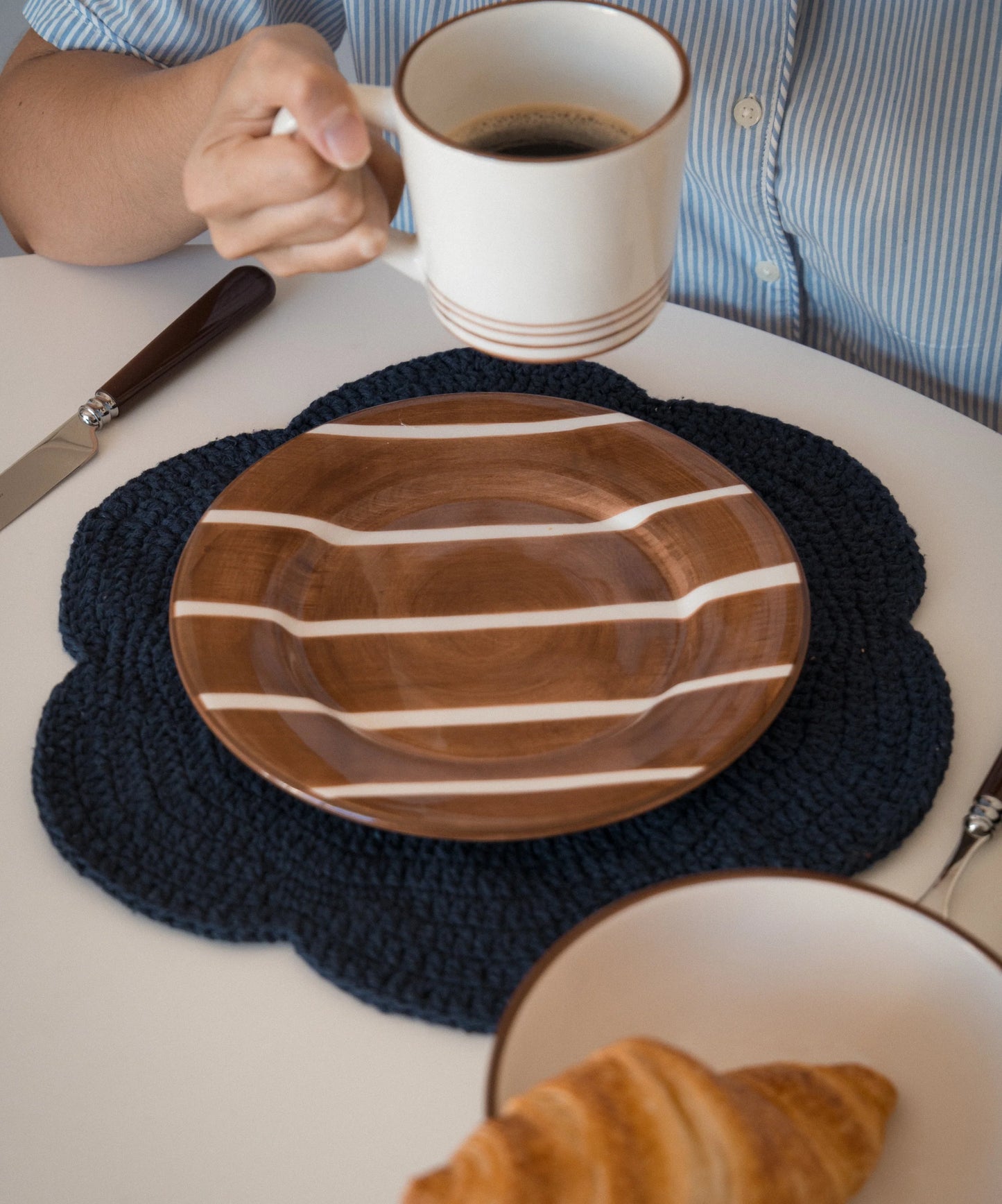 Ali LaBelle x Valsa Home Breakfast Hand Painted Dessert Plate (Set of 4)