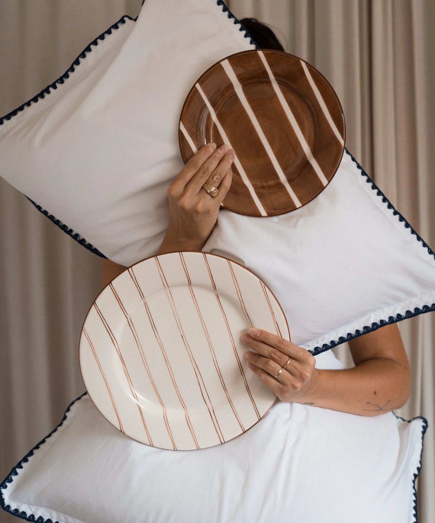 Ali LaBelle x Valsa Home Pajama Hand Painted Dinner Plate (Set of 4)