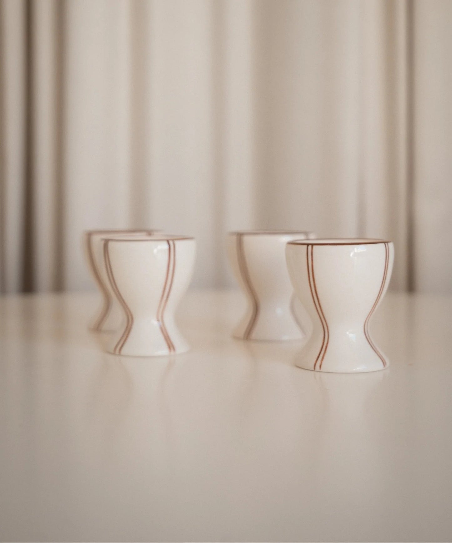 Ali LaBelle x Valsa Home Pajama Hand Painted Egg Cup (Set of 4)