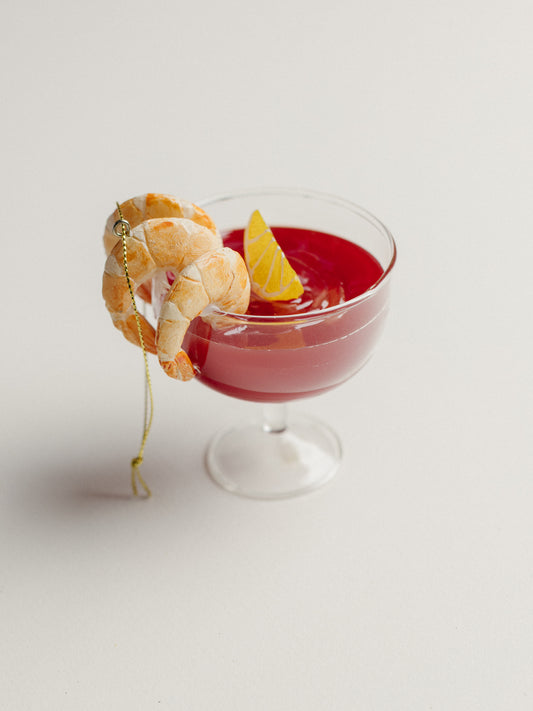 Shrimp Cocktail Glass Ornament