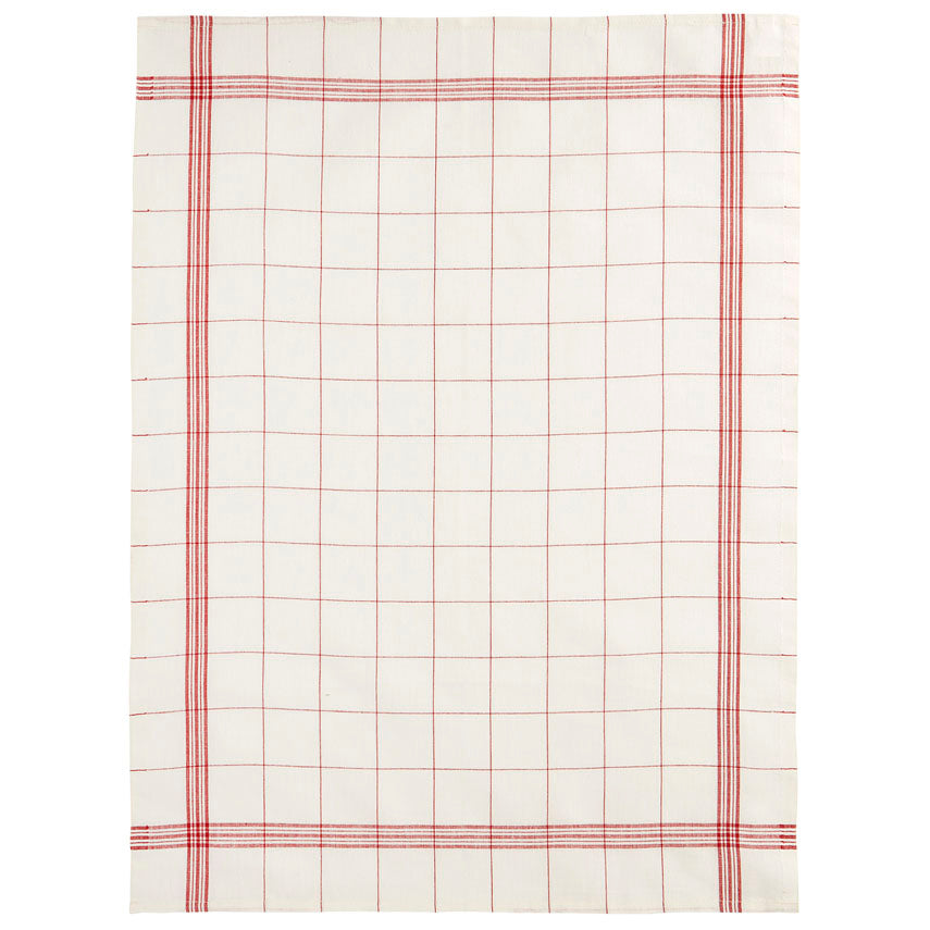 Bistro Tea Towel - White/Red